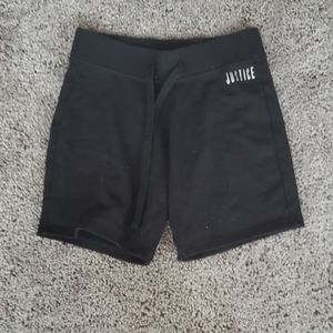 justice black shorts sz 8